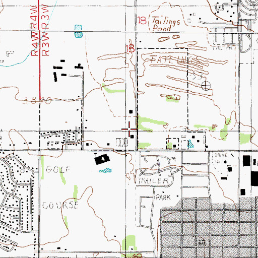 Topographic Map of 10N03W18CDD_01 Well, MT
