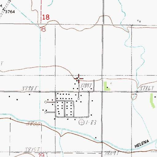 Topographic Map of 10N02W18DDCD01 Well, MT