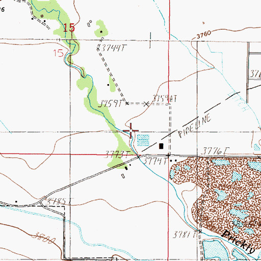 Topographic Map of 10N03W15DDCA01 Well, MT