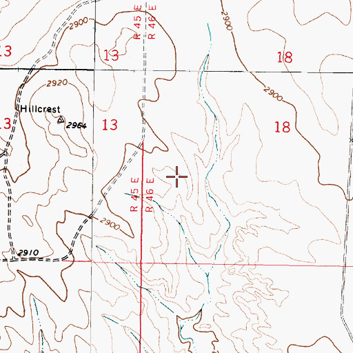 Topographic Map of 10N46E18CBDB01 Well, MT