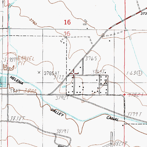 Topographic Map of 10N03W16DCBA01 Well, MT