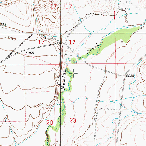Topographic Map of 10N06E17DC__01 Well, MT