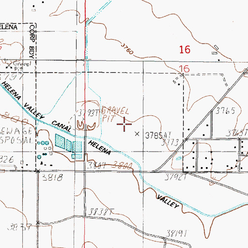 Topographic Map of 10N03W17DDAD01 Well, MT