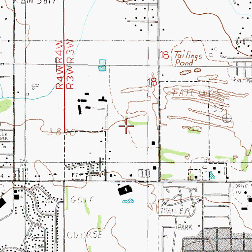Topographic Map of 10N03W18CACD01 Well, MT