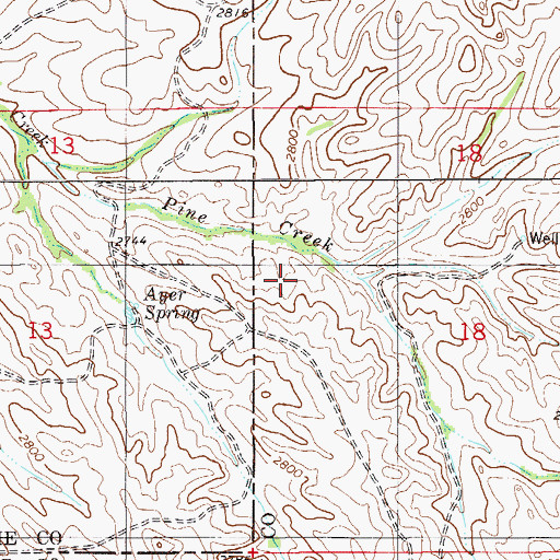 Topographic Map of 10N56E18BC__01 Well, MT