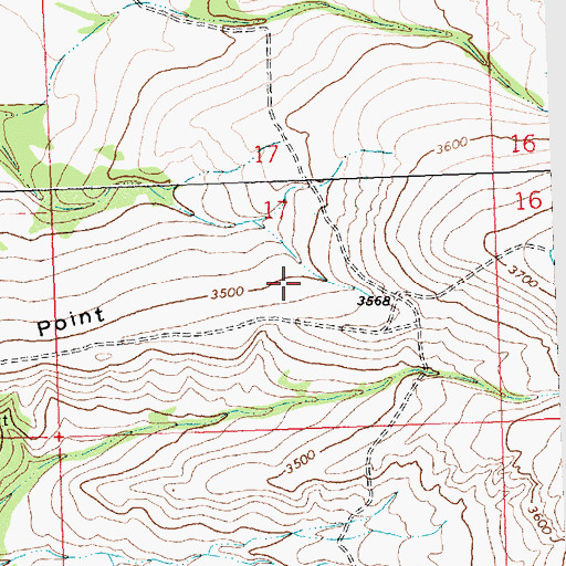 Topographic Map of 10N19W17DBCA01 Well, MT