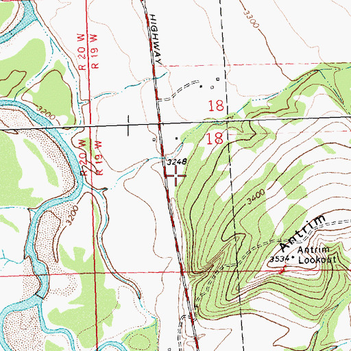 Topographic Map of 10N19W18CA__01 Well, MT