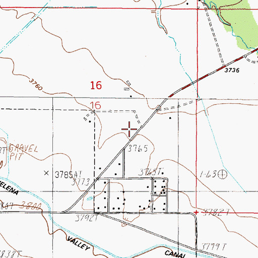 Topographic Map of 10N03W16DBAD01 Well, MT