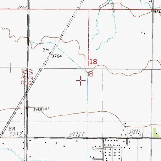 Topographic Map of 10N02W18CAAA01 Well, MT