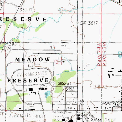Topographic Map of 10N04W13ACCD02 Well, MT