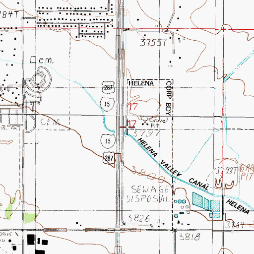 Topographic Map of 10N03W17ACCC01 Well, MT