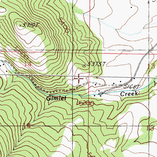 Topographic Map of 10N09W13BBCC01 Well, MT