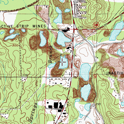 Topographic Map of Winn Mine, AR