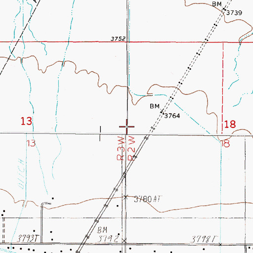 Topographic Map of 10N02W18BCCC01 Well, MT