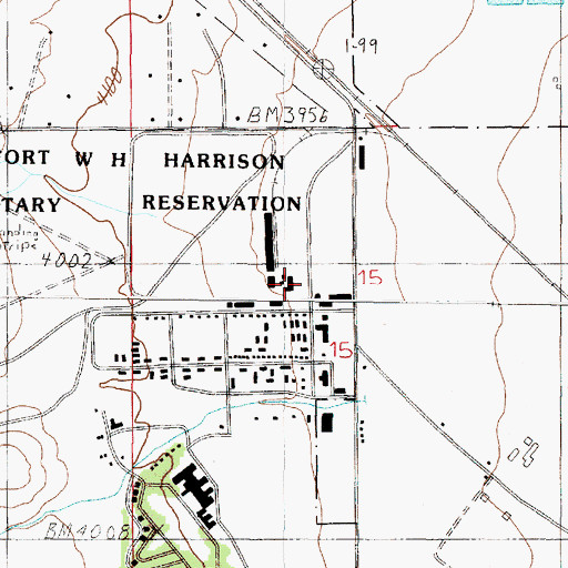 Topographic Map of 10N04W15BDAC01 Well, MT