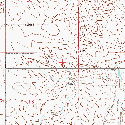 Topographic Map of 10N53E13AA__01 Well, MT