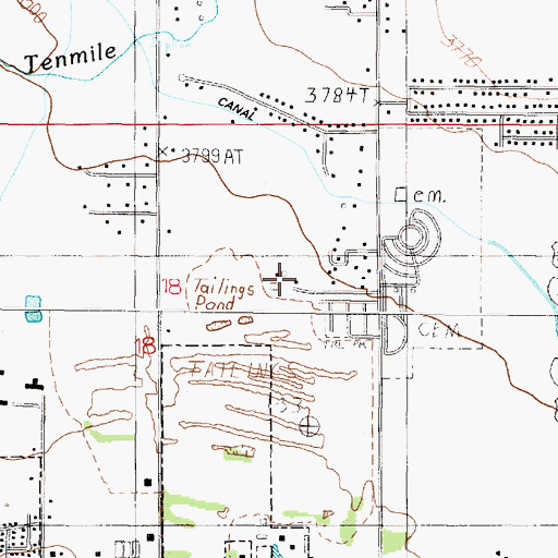 Topographic Map of 10N03W18ADBC01 Well, MT