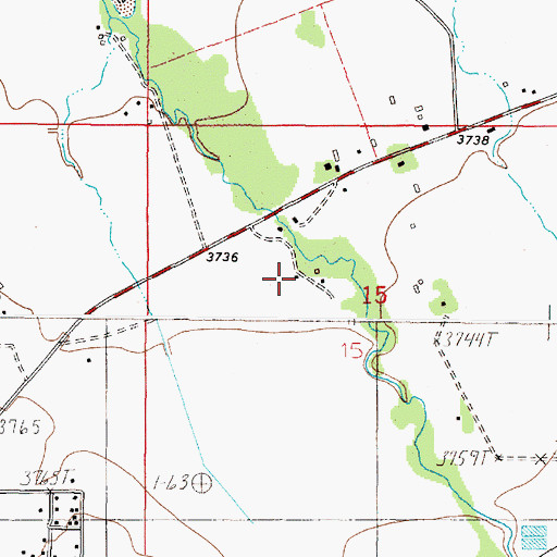 Topographic Map of 10N03W15BDBD01 Well, MT