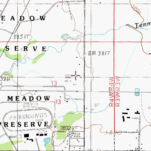 Topographic Map of 10N04W13ABDD01 Well, MT