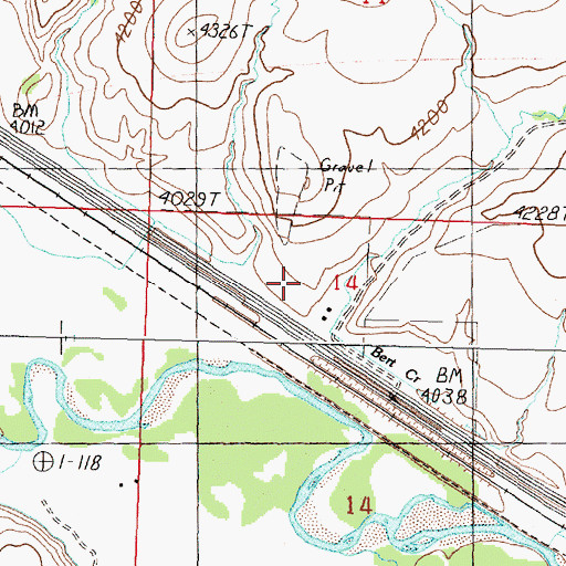 Topographic Map of 10N12W14BADC01 Well, MT