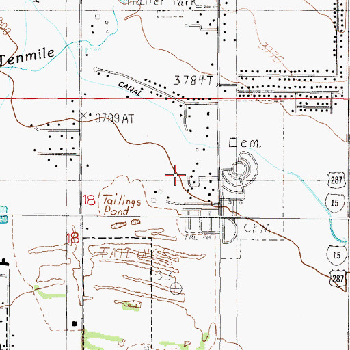 Topographic Map of 10N03W18ADB_01 Well, MT