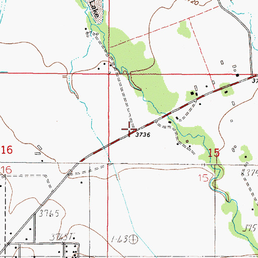 Topographic Map of 10N03W15BCBA01 Well, MT