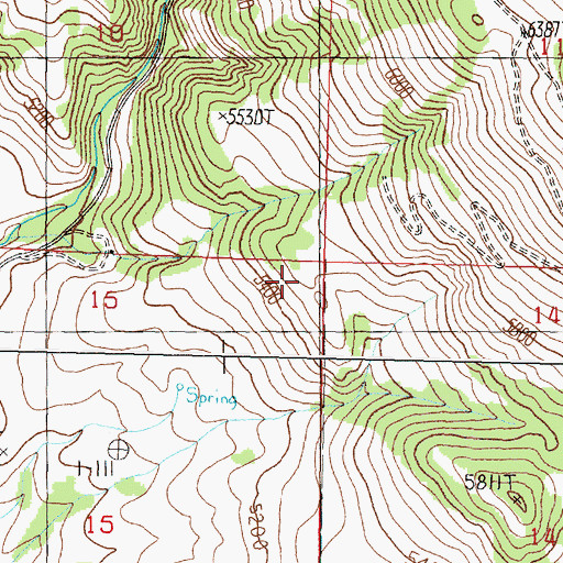 Topographic Map of 09N10W16AADB01 Well, MT