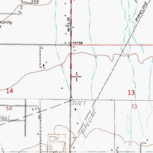 Topographic Map of 10N03W13BBCC01 Well, MT