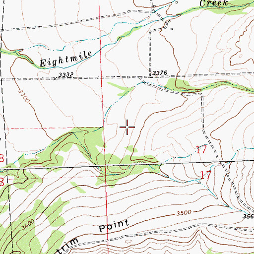 Topographic Map of 10N19W17BBDC01 Well, MT
