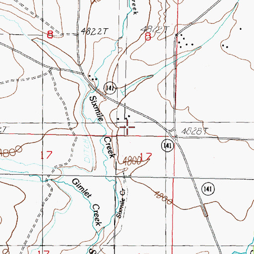 Topographic Map of 10N08W08DDCB01 Well, MT