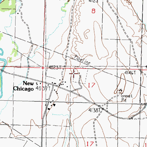 Topographic Map of 10N12W17BABB01 Well, MT