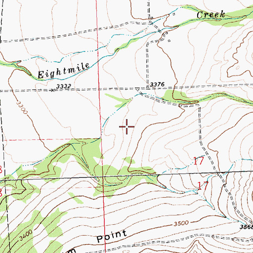 Topographic Map of 10N19W17BBDA01 Well, MT