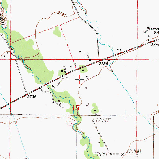 Topographic Map of 10N03W15ABCA03 Well, MT