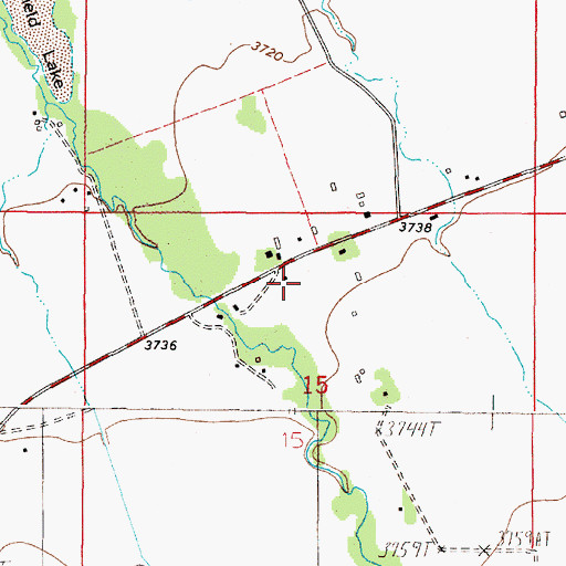 Topographic Map of 10N03W15BAD_01 Well, MT