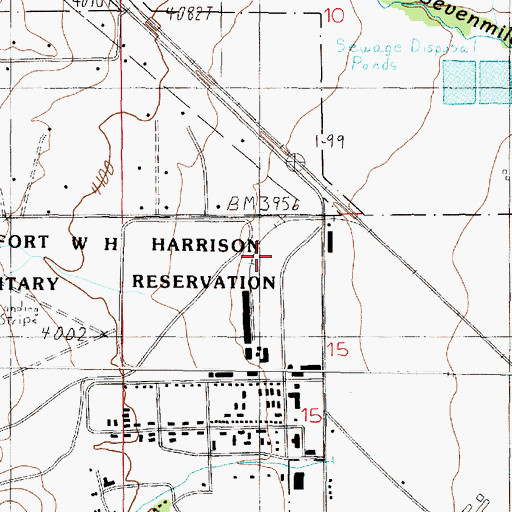 Topographic Map of 10N04W15BABD01 Well, MT