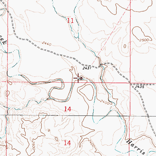 Topographic Map of 10N48E11DCCD01 Well, MT