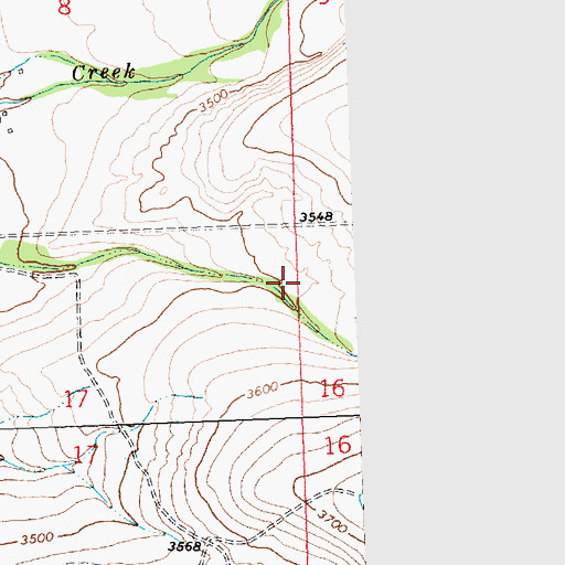 Topographic Map of 10N19W16BBBC01 Well, MT