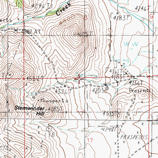 Topographic Map of 10N04W17BAAD01 Spring, MT