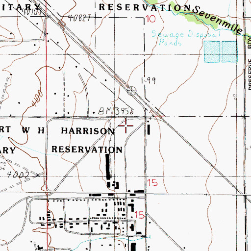 Topographic Map of 10N04W15BAAB01 Well, MT