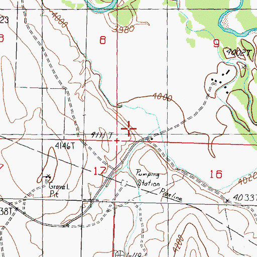 Topographic Map of 10N12W09CCCD01 Well, MT
