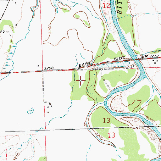 Topographic Map of 10N20W13BBA_01 Well, MT