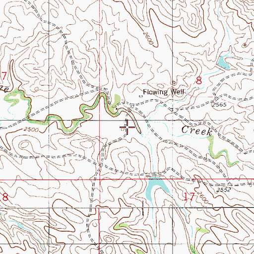 Topographic Map of 10N55E08CBAB01 Well, MT