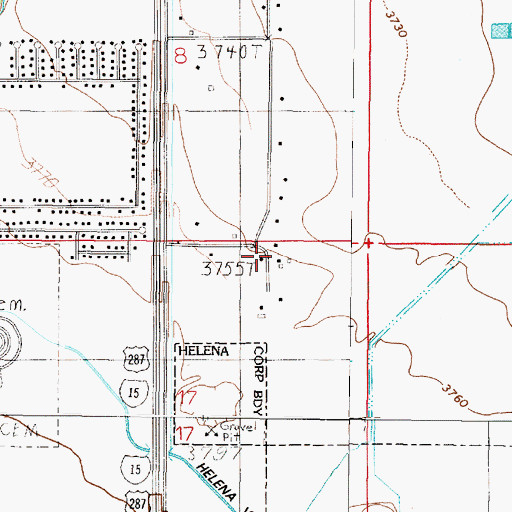 Topographic Map of 10N03W17ABA_01 Well, MT
