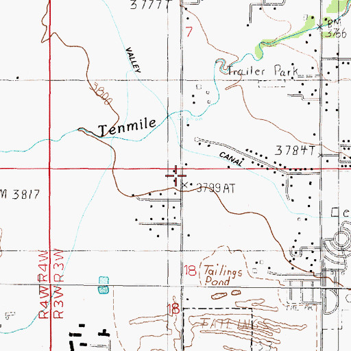 Topographic Map of 10N03W18BAA_01 Well, MT