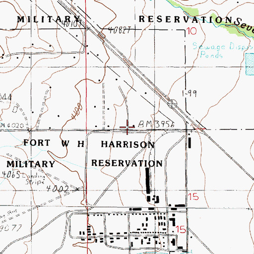 Topographic Map of 10N04W10CCDD01 Well, MT
