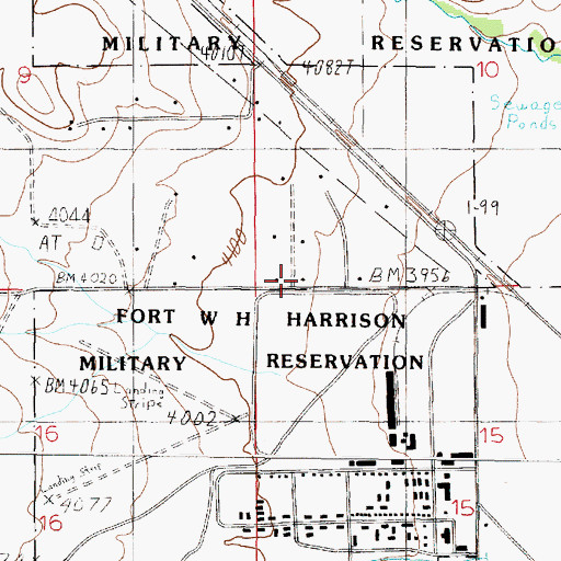 Topographic Map of 10N04W10CCCD01 Well, MT