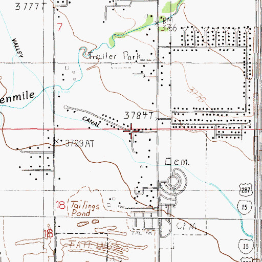 Topographic Map of 10N03W18AAAB01 Well, MT