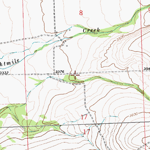 Topographic Map of 10N19W17BAAA01 Well, MT