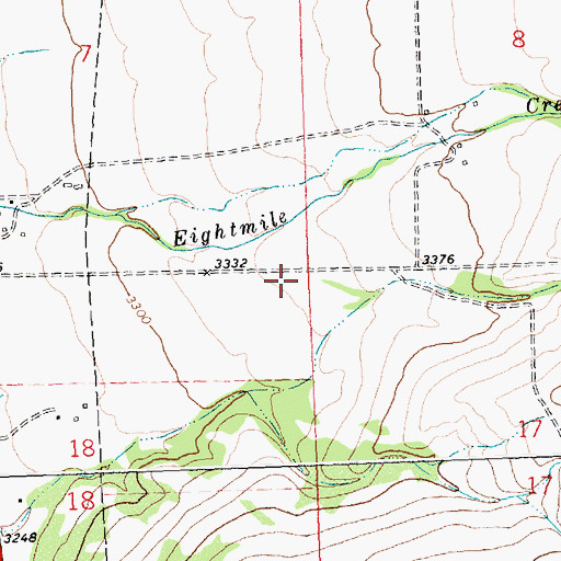 Topographic Map of 10N19W18AAAA01 Well, MT