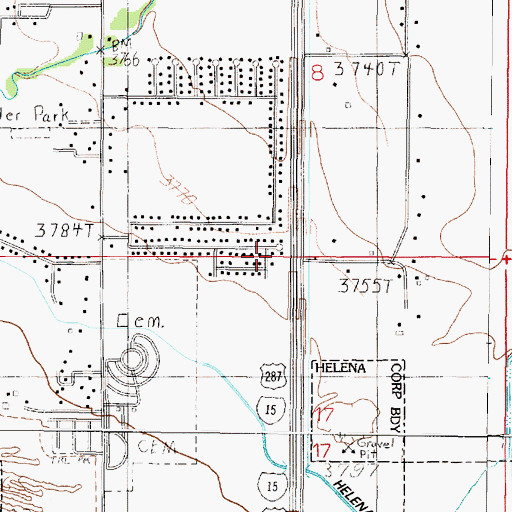 Topographic Map of 10N03W08CDDC01 Well, MT